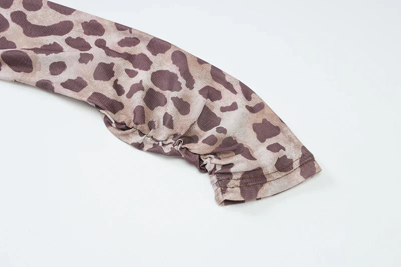 שמלת מקסי שיפון מנומרת - טנזניה