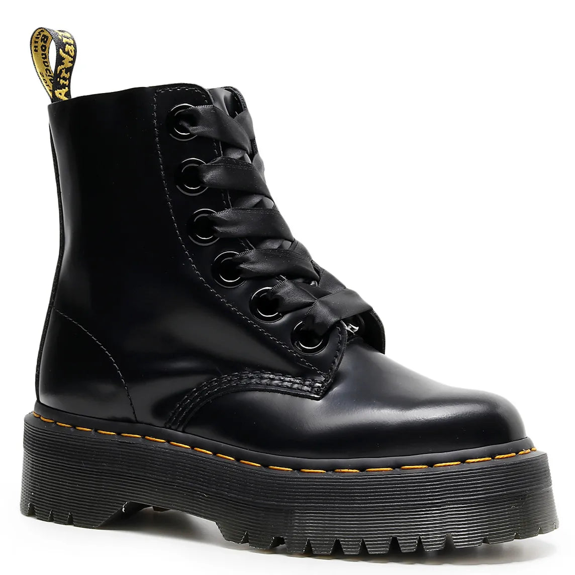 מגפי עור שרוכי סאטן - Winnie