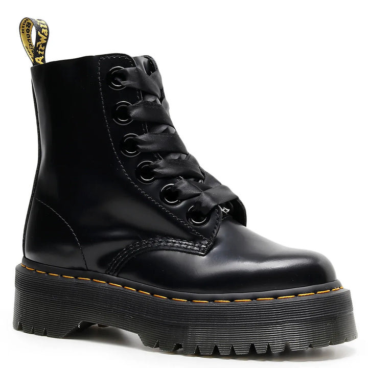 Satin lace-up leather boots - Winnie