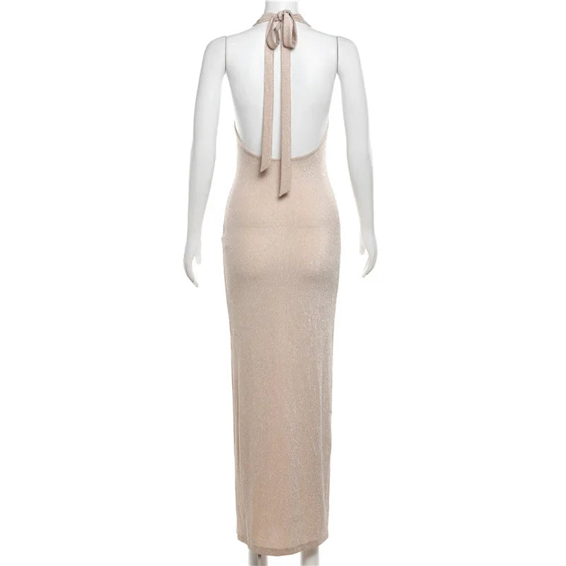 שמלת מקסי נצנצים צמודה - ג'יזל