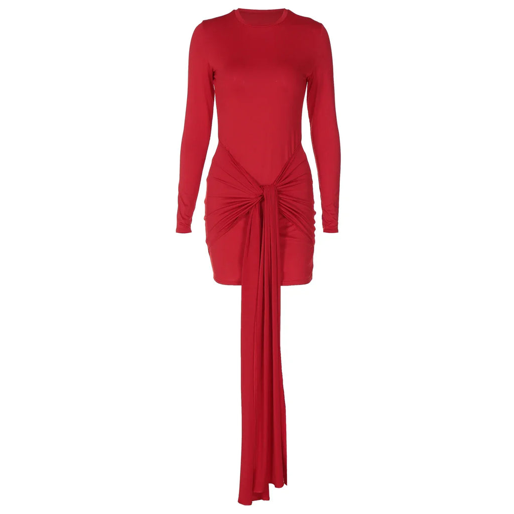 שמלת מיני בעיצוב קשירה ושובלים - אורנה