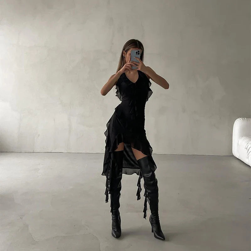 שמלת מיני ראפלס - ג'יני