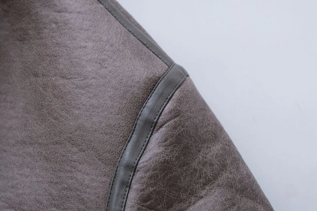 מעיל עור פרווה פנימית - אריק