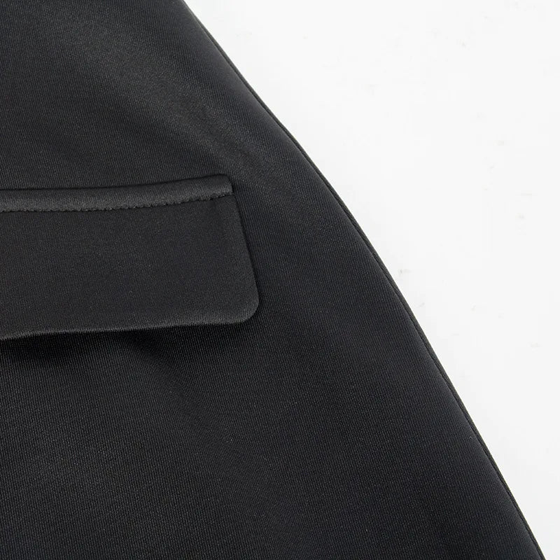 שמלת מיני סטרפלס בגזרת A בעיטור דמויי כיסים - אנחלס