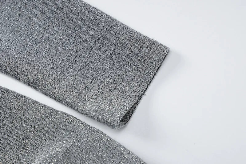 שמלת ערב מקסי נצנצים מחשוף עמוק - לאורה