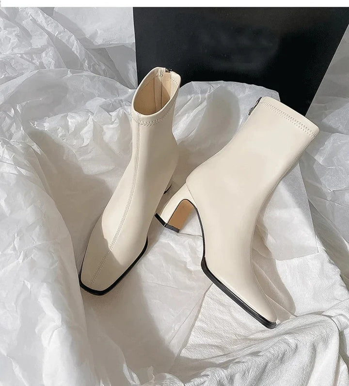 Leatherette heeled boots - May