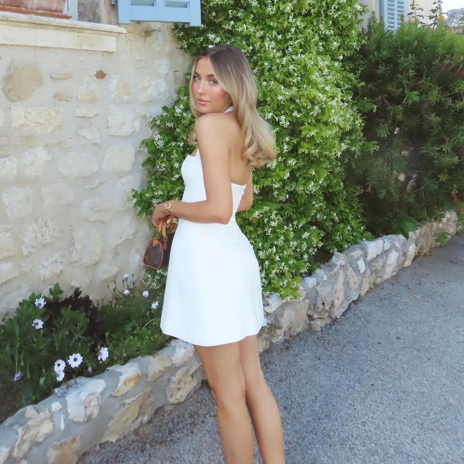 שמלת מיני בגזרת A גב פתוח - נעמי