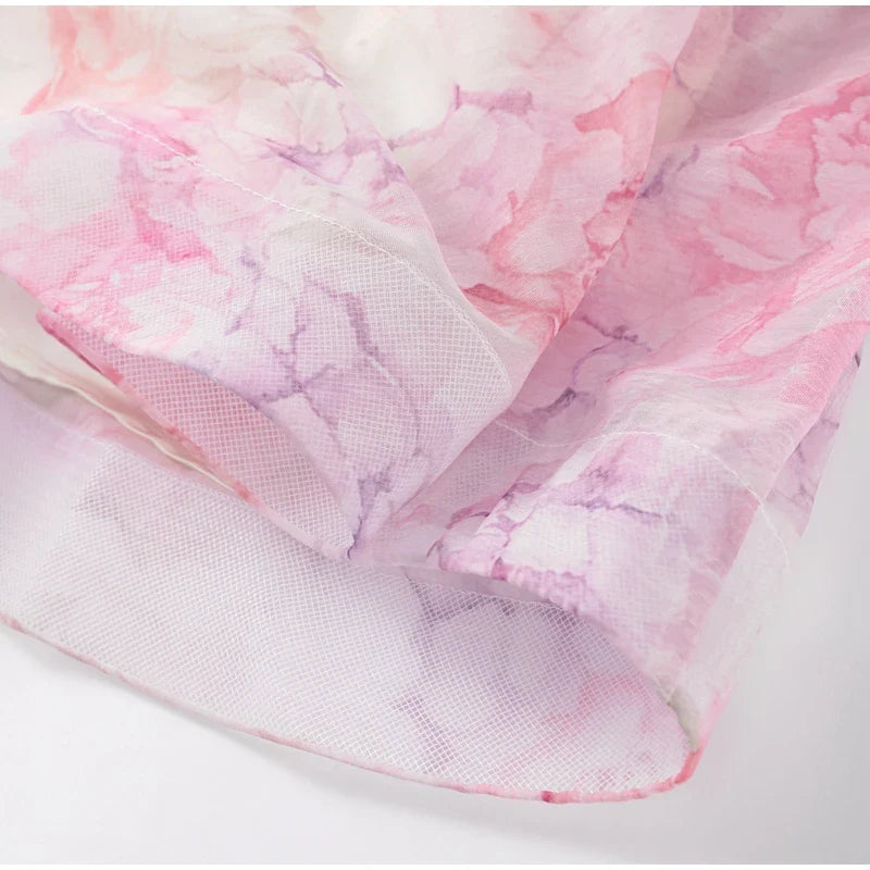 שמלת מיני מלמלה בעיצוב פרחוני 3D - איזבלה