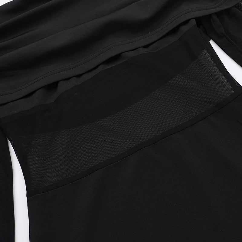 שמלת מקסי כתפיים חשופות בעיצוב רשת - קסניה