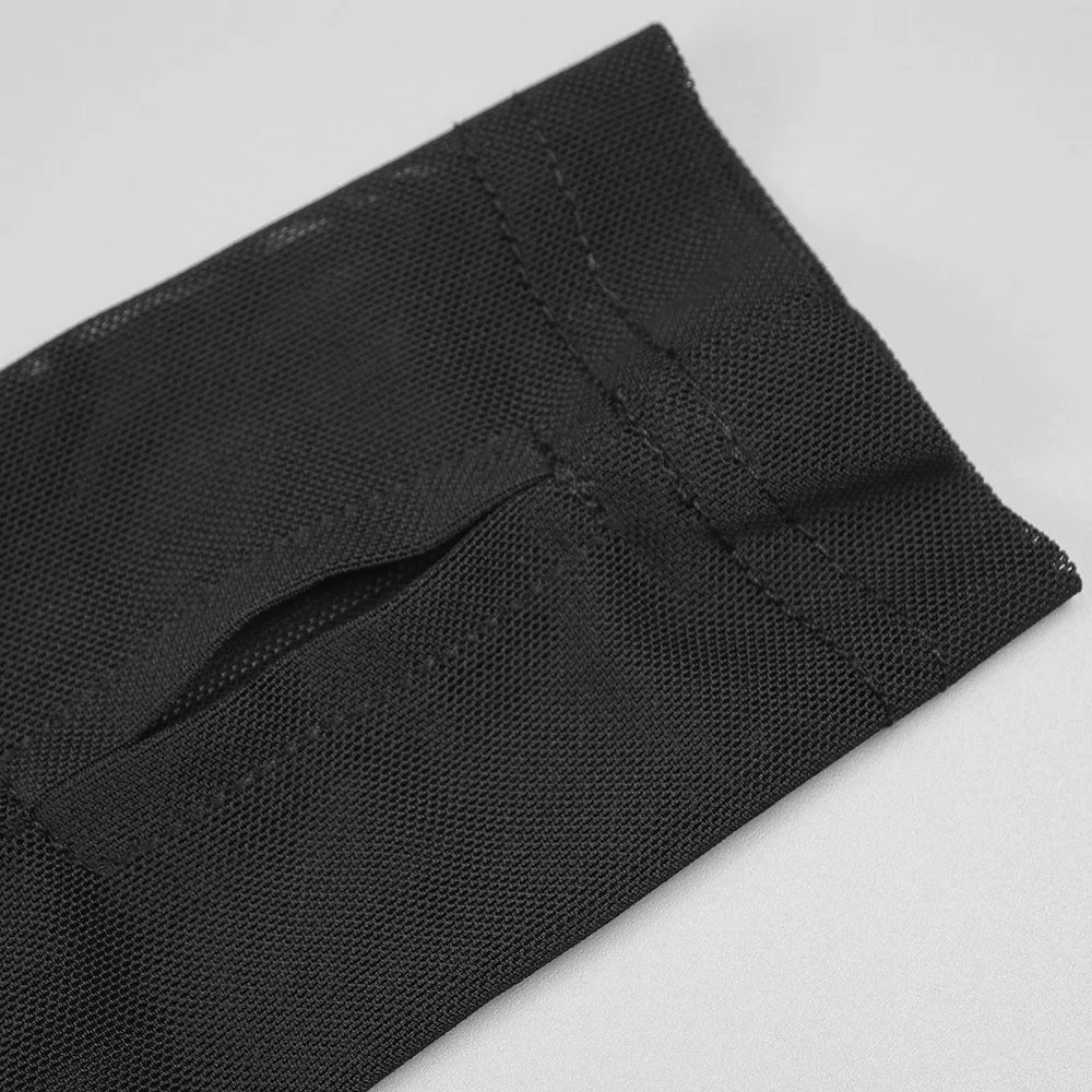 שמלת מקסי קטיפה בעיצוב רשת - ג'ואן