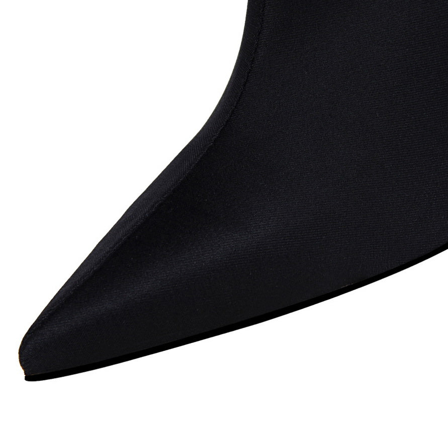 מגפי עקב שפיץ משי - קלואה