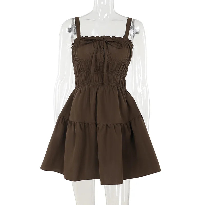 שמלת מיני מלמלה בגזרת A סטייל כפרי - טירן