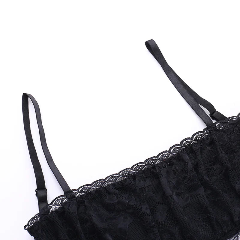 שמלת מיני תחרה מלמלה - סניה