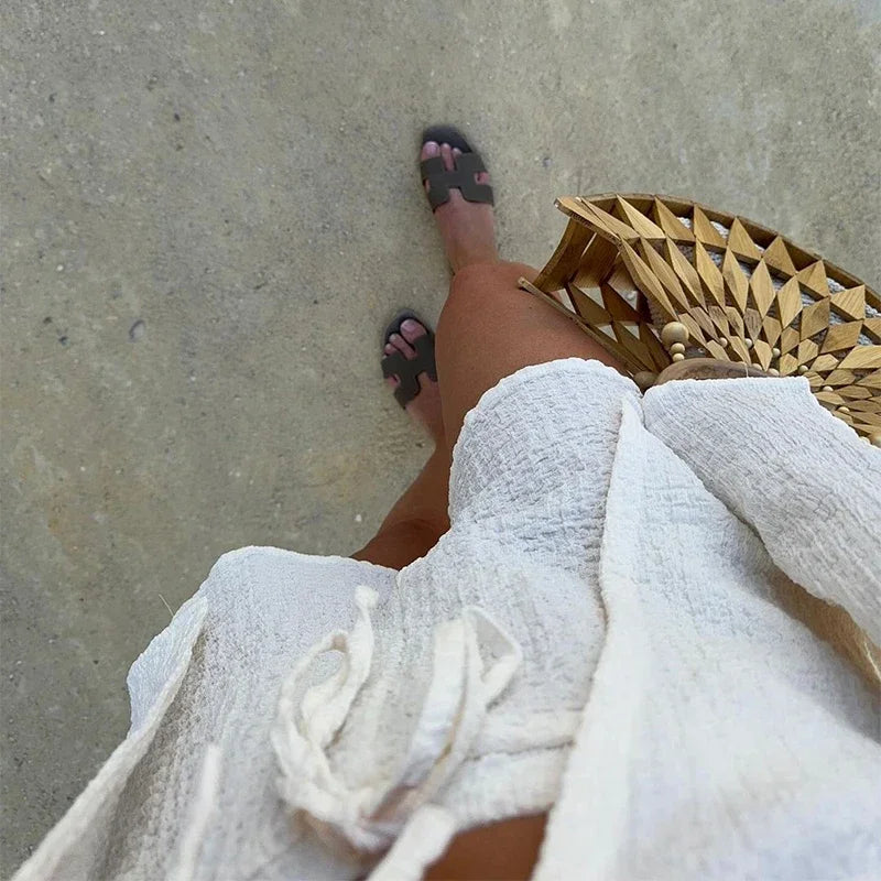 חליפת שני חלקים חולצת קשירה ומכנסיים קצרים - Brynn