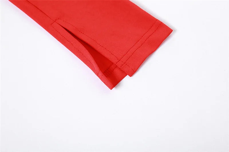 שמלת מקסי אלגנטית צווארון גולף פתוחה בבטן - רוג'ו