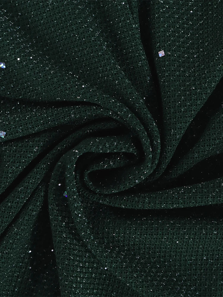 שמלת מיני נצנצים גב פתוח קשירה בגב - קיי