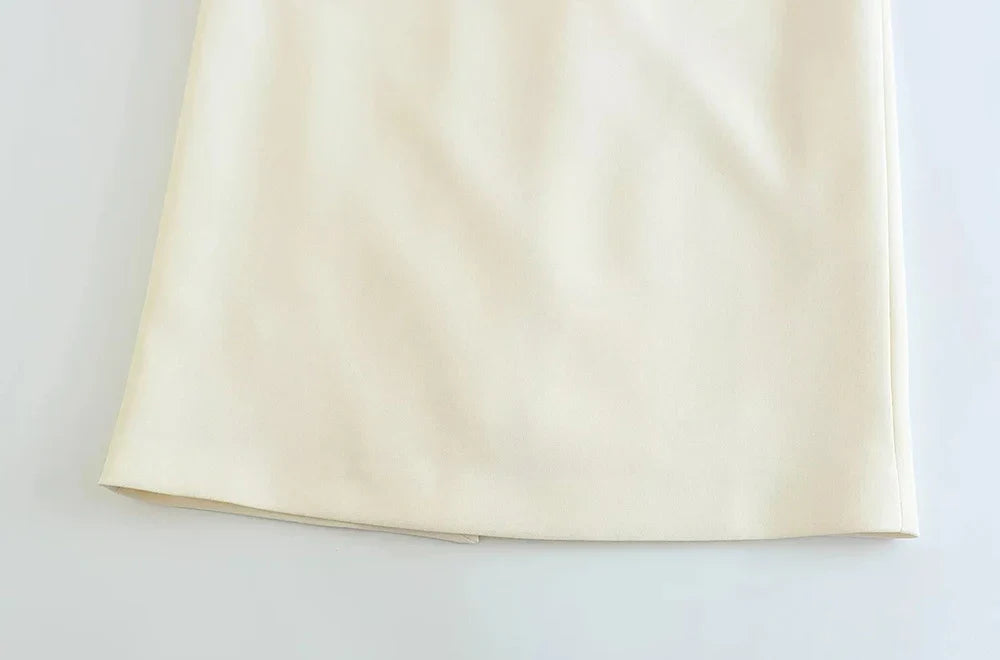 שמלת מידי סטרפלס בעיצוב קיפולים - Emmy