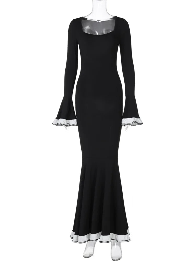 שמלת מקסי מלמלה סטייל צועני - חסמין