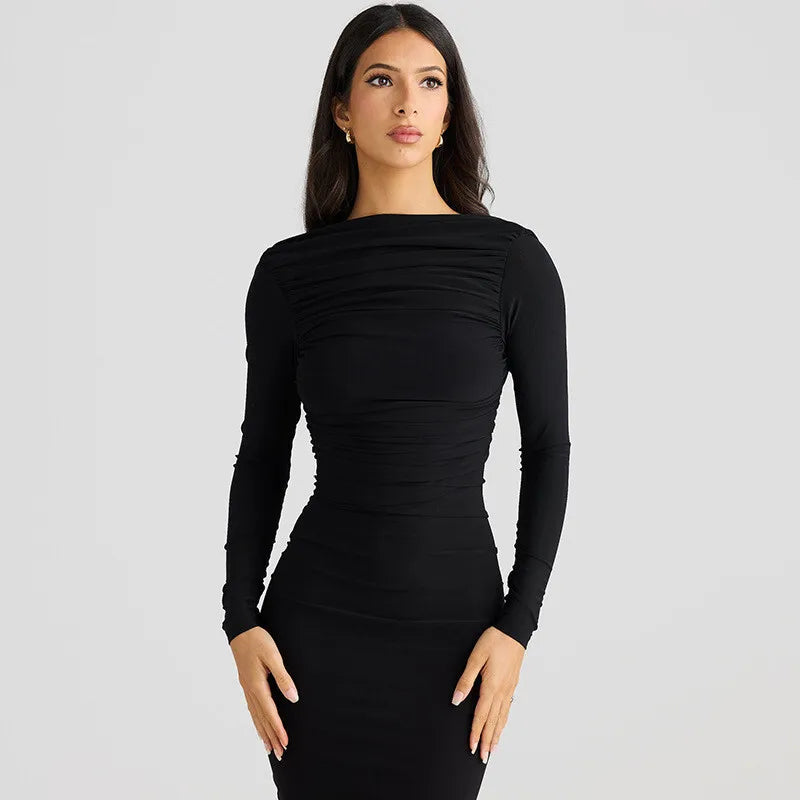 שמלת מקסי צמודה גב פתוח - קיקי