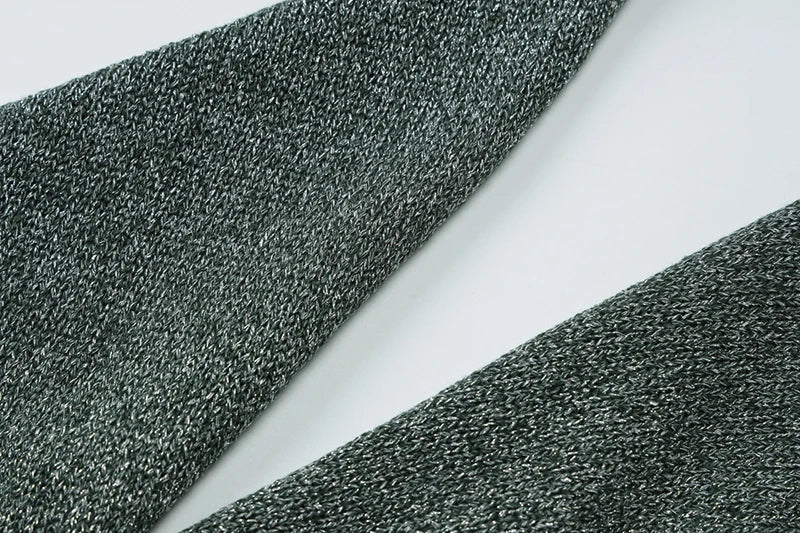 שמלת מיני סרוגה נצנצים צווארון נופל גב פתוח - קסם