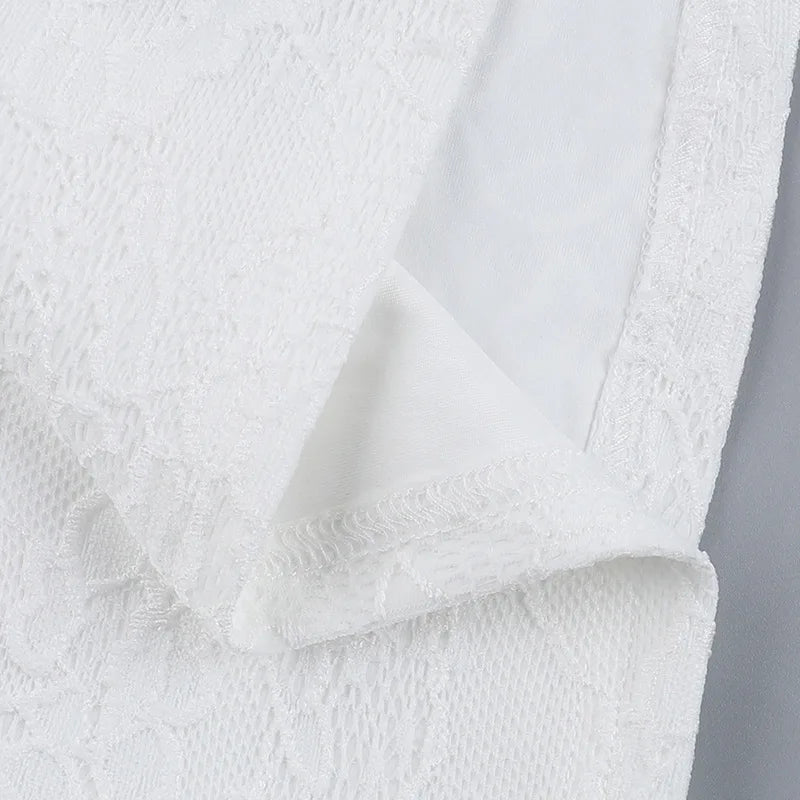 שמלת מיני סטרפלס בעיטור תחרה - מריאן