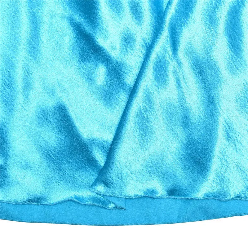 שמלת מיני סאטן קשירות בגב פתוח - ליאלה