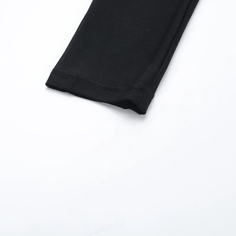 שמלת מיני בלון סאטן בעיצוב רשת צווארון חצי גולף - מורין