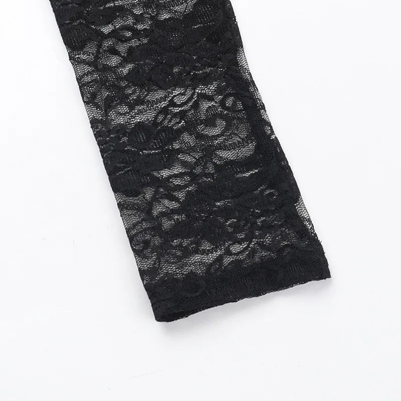 שמלת מקסי בעיטור שרוולי תחרה כתפיים חשופות - ברברה