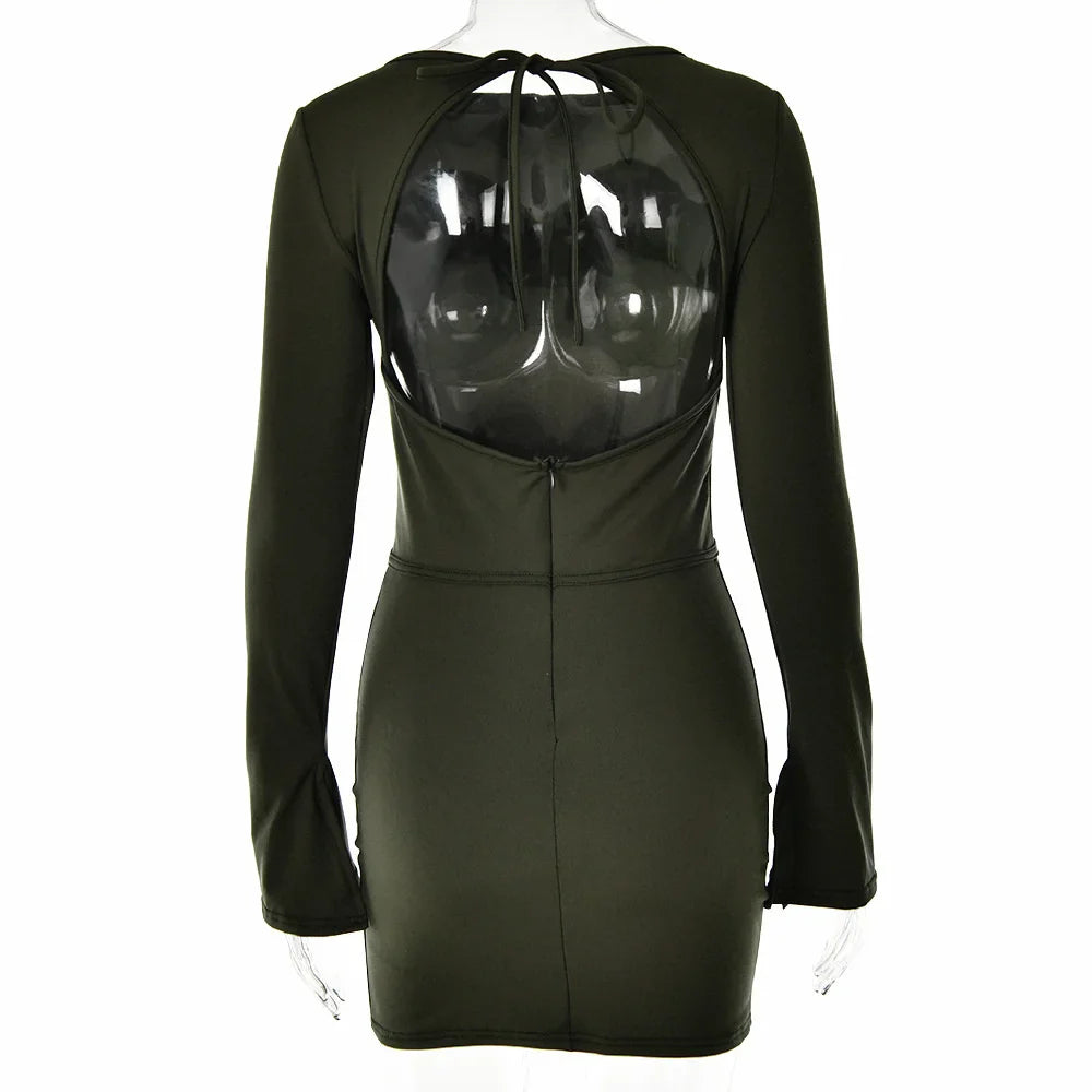 שמלת מיני צמודה בעיצוב מחוך - MAZE