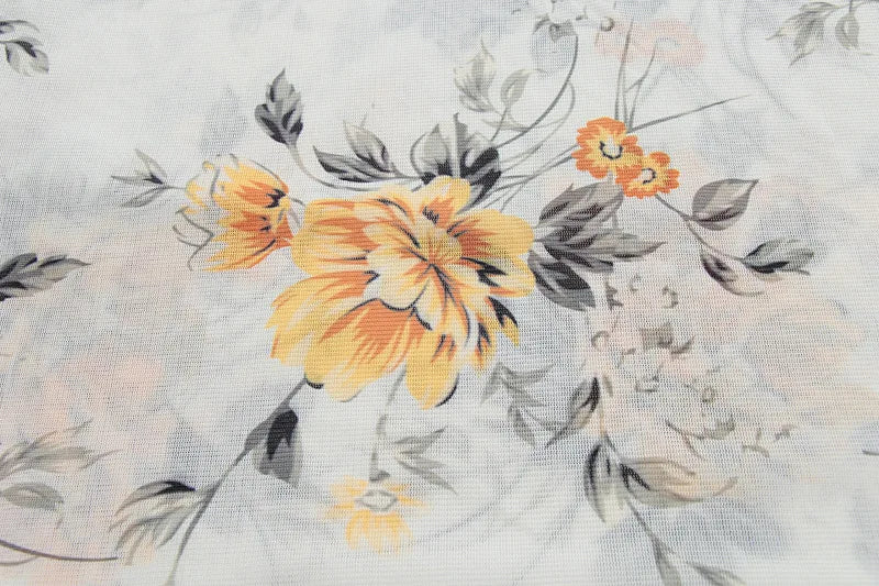 שמלת מיני שיפון פרחונית מלמלה - מרי לין