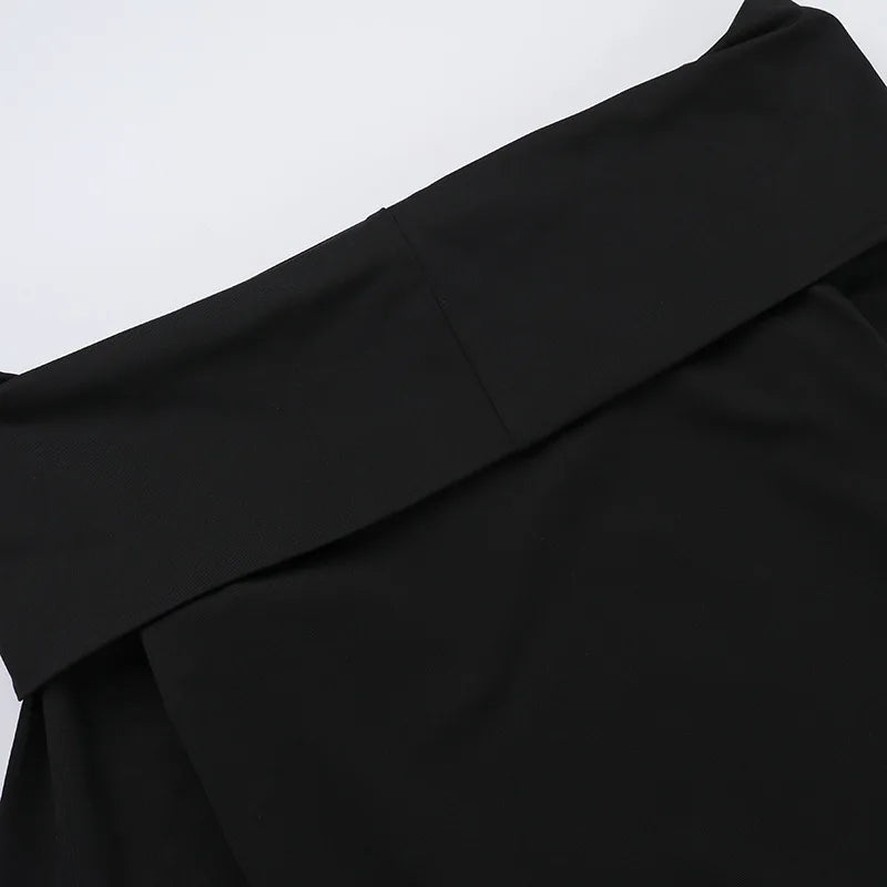 שמלת מיני בלון מונוכרום כתפיים חשופות - ליס