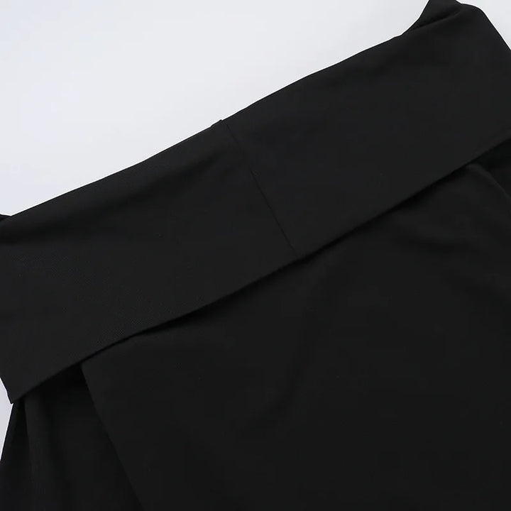 Monochrome off-shoulder balloon mini dress - Lis