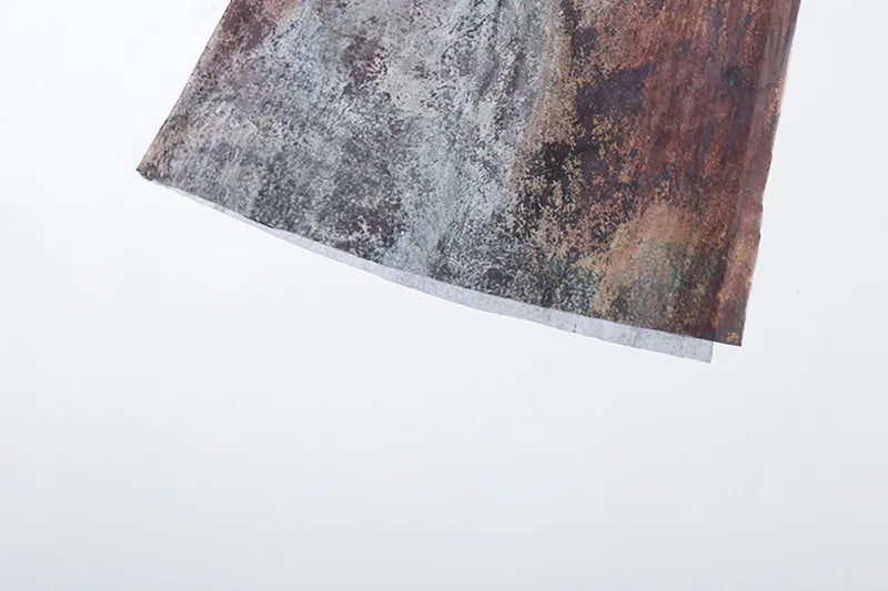 שמלת מקסי שיפון בעיטור שרשראות חרוזים וצדפת זהב - פלישיה