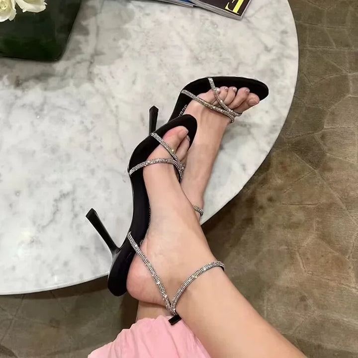 Heel Sandals with Sequin Decoration - Lili