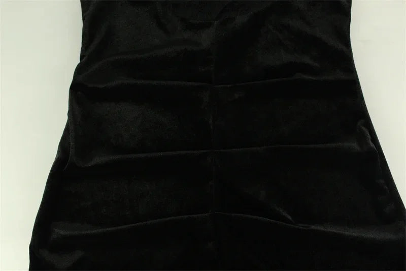 שמלת מיני גולף קטיפה בעיצוב תחרה - Alaia