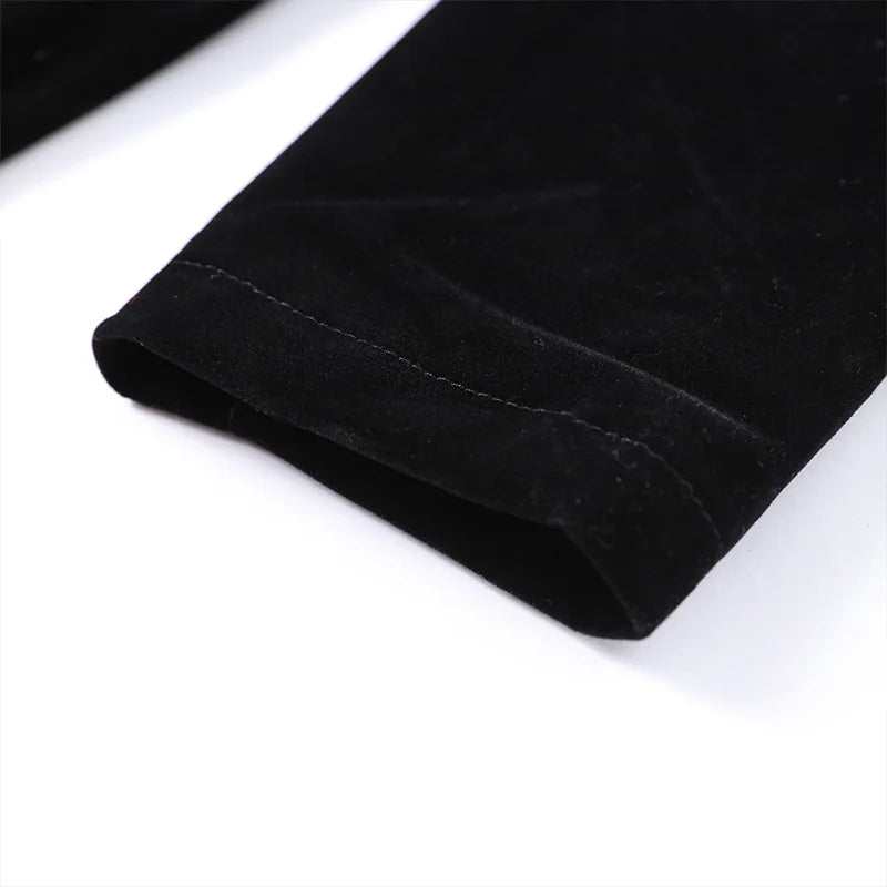 אוברול קטיפה מכנסי פדלפון בעיטור יהלומים - Hallie