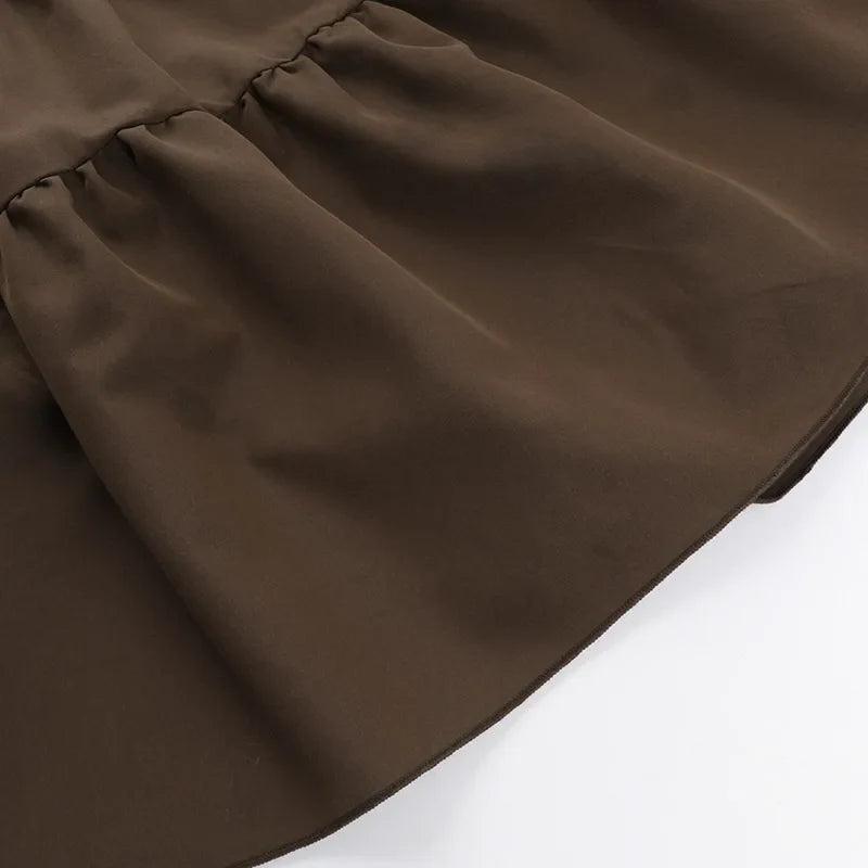 שמלת מיני מלמלה בגזרת A סטייל כפרי - טירן