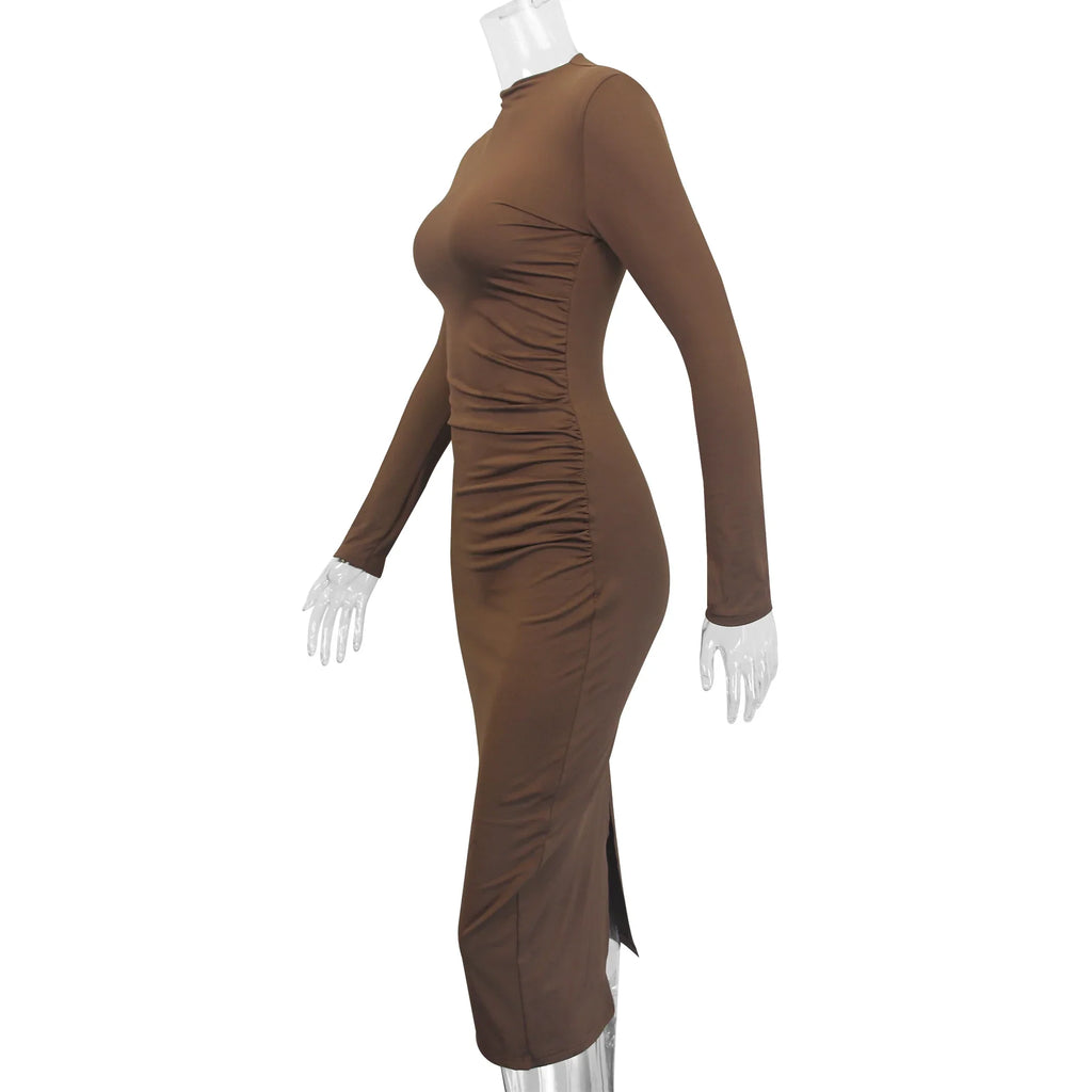 שמלת מקסי בד מחטב - Miracle