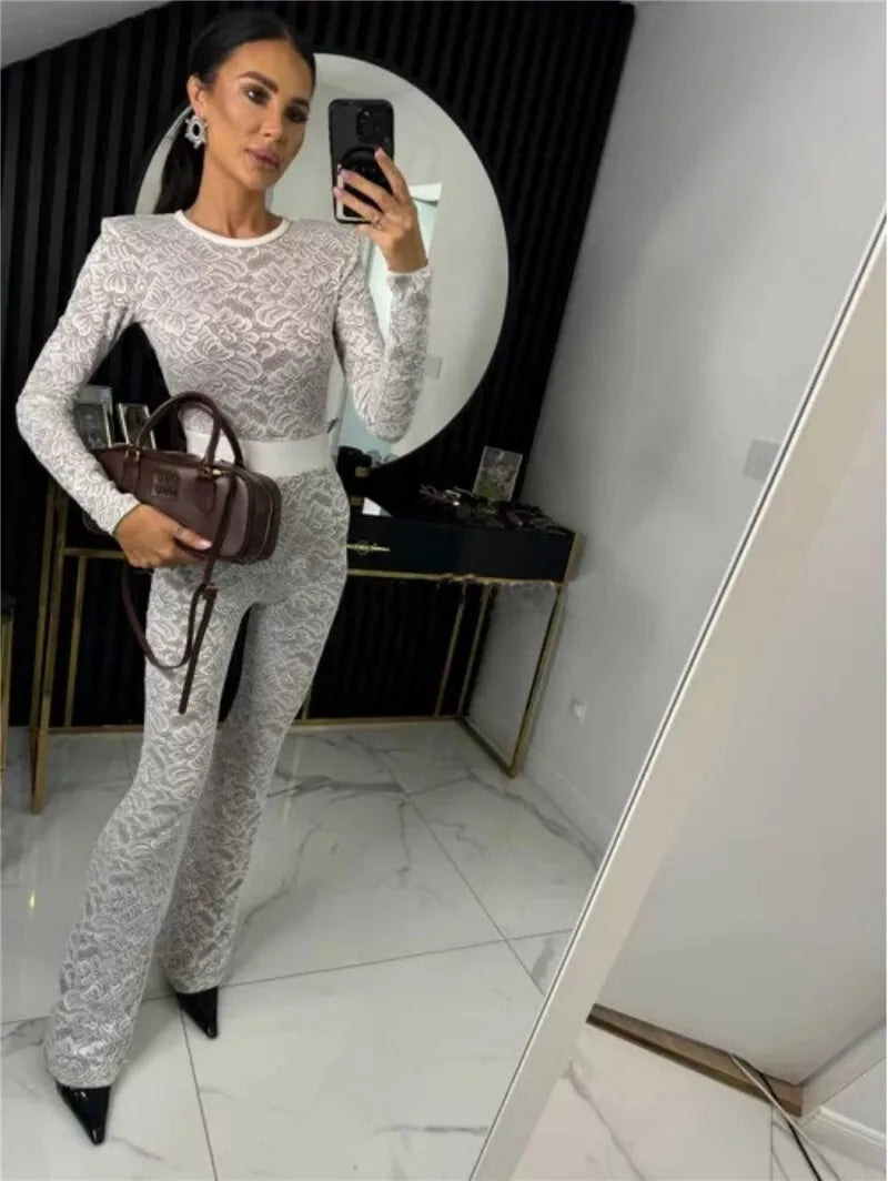 אוברול תחרה עם תחתית (לא שקוף) - אריקה