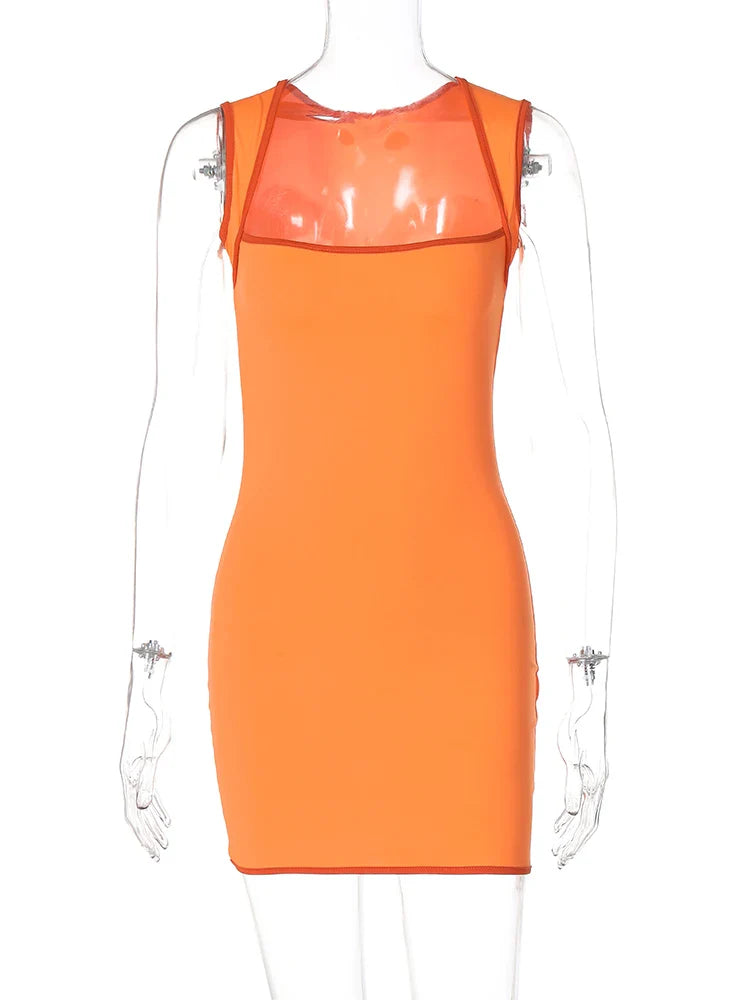 שמלת מיני צמודה - בריק