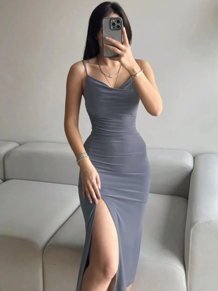 שמלת מידי גב פתוח - Milana