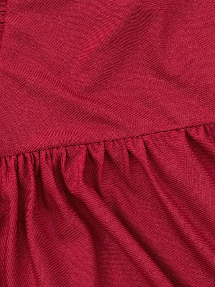 שמלת מקסי קולר בעיצוב כיווצים ושסע קדמי - מדונה