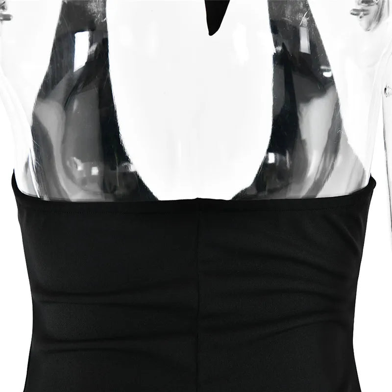 שמלת מקסי יוקרתית מחשוף וי שסע עמוק גב פתוח - אליסיה