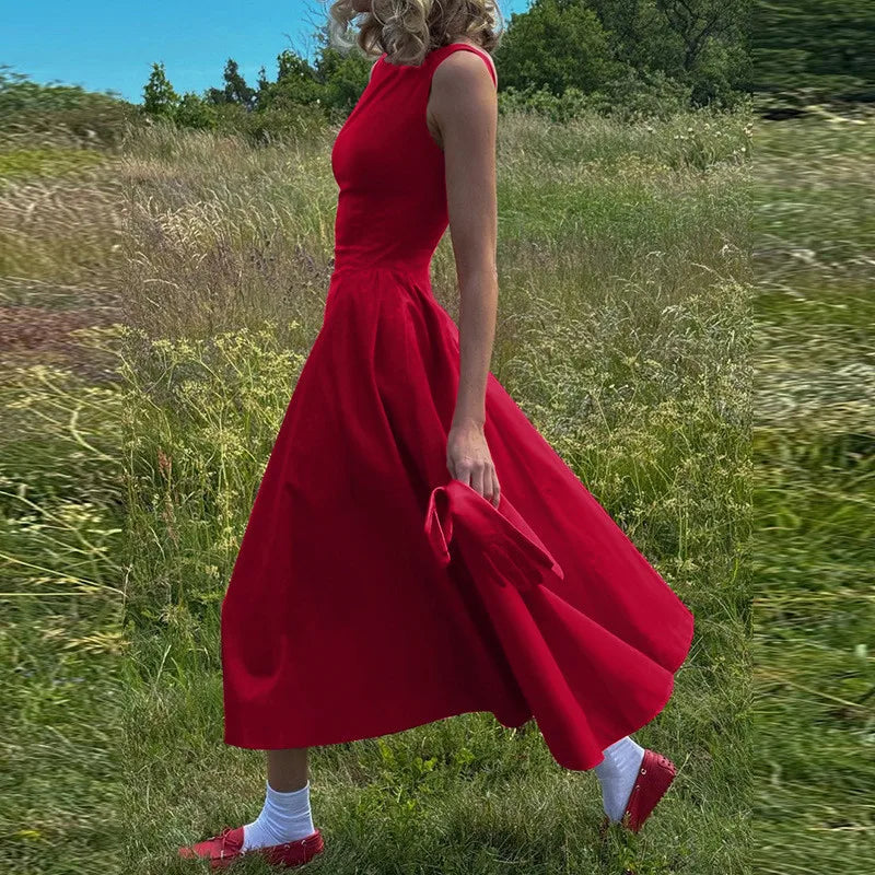 שמלת מידי גב פתוח בגזרת A - היידי