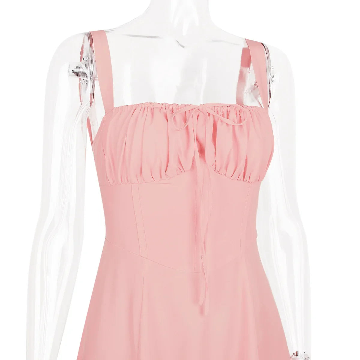 שמלת מידי קיצית בעיצוב כפרי בעיטור שסע - אנג'ליקה