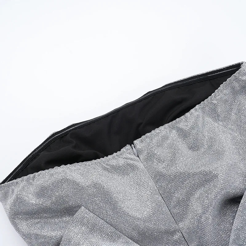 שמלת מיני סטרפלס נצנצים בעיטור פפיון בגב - DIVA