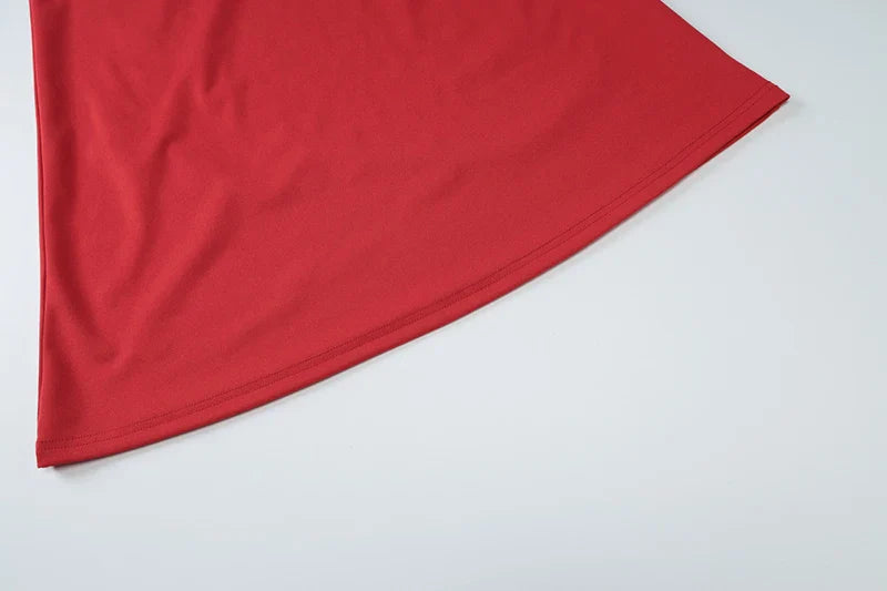 שמלת מקסי חלק עליון צמוד חלק תחתון בעיצוב סאטן כיווצים - עמית