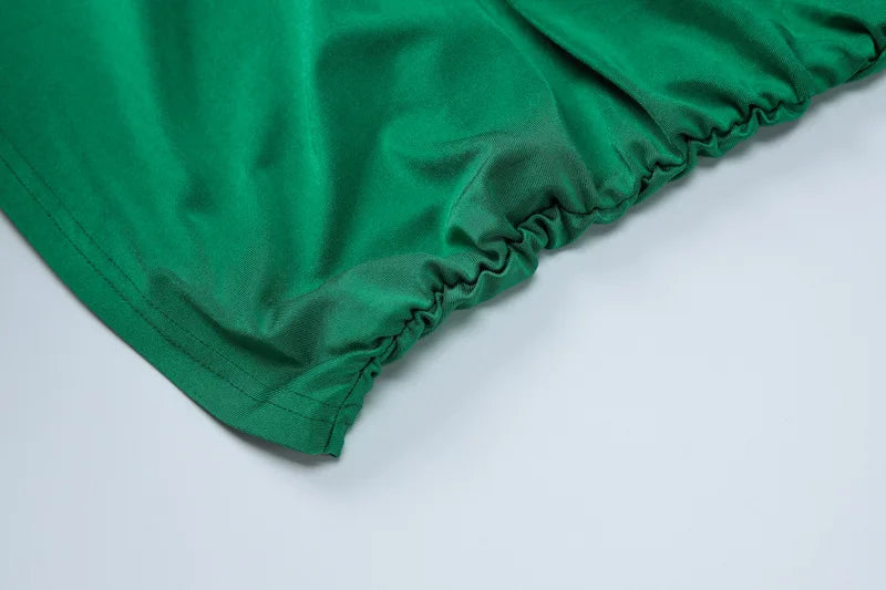 שמלת מיני כיווצים בד מבריק - קרול