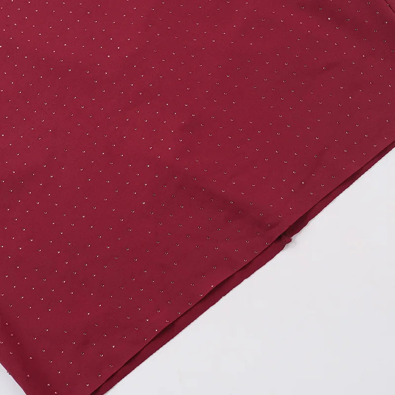 שמלת מיני צמודה בעיטור זרקונים מנצנצים - LIT