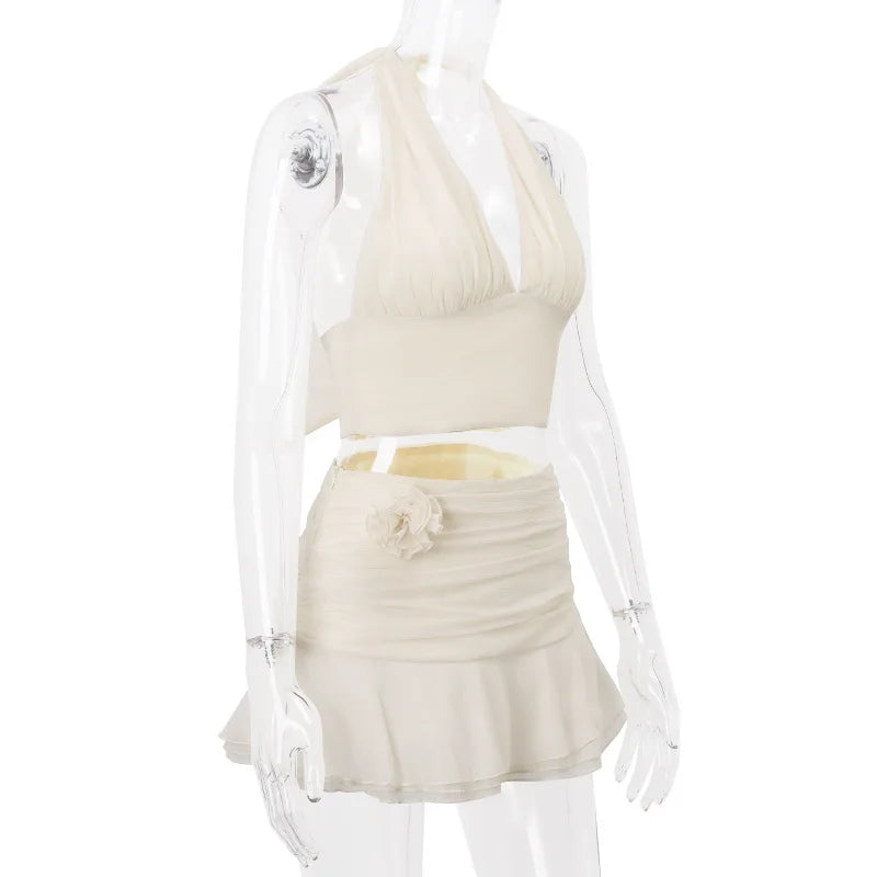 סט שני חלקים טופ וחצאית מיני - מילה